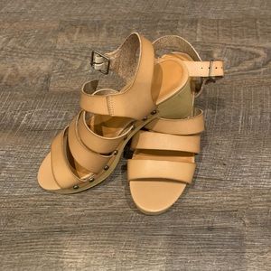 J.Crew factory strappy clog heeled sandals